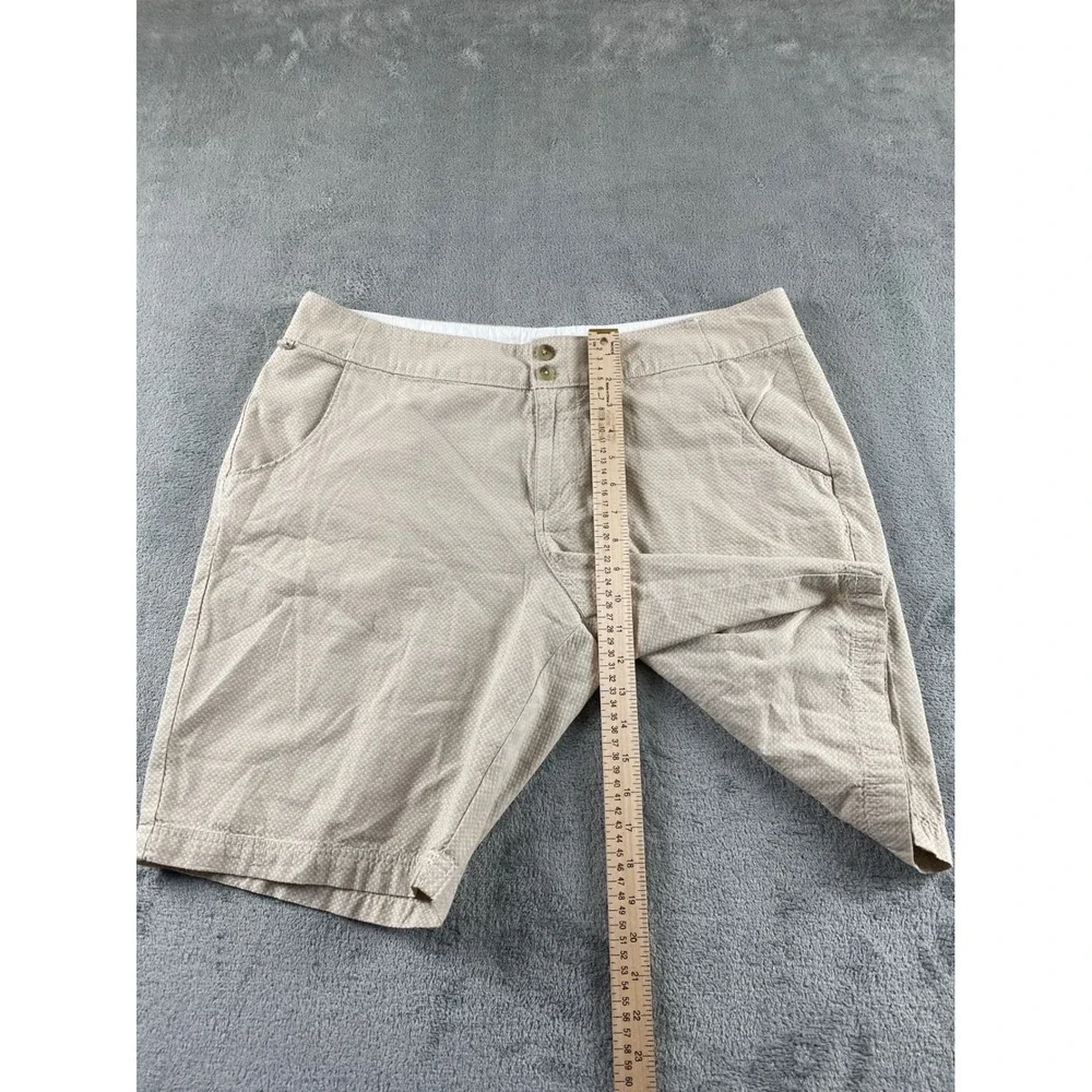 Columbia Omni-Shade Mens Shorts Tan Khaki Micro Dot Sun Protection Size 37x10